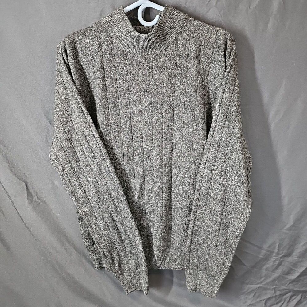 DOCKERS L Grey Regular Fit Turtleneck Sweater Men